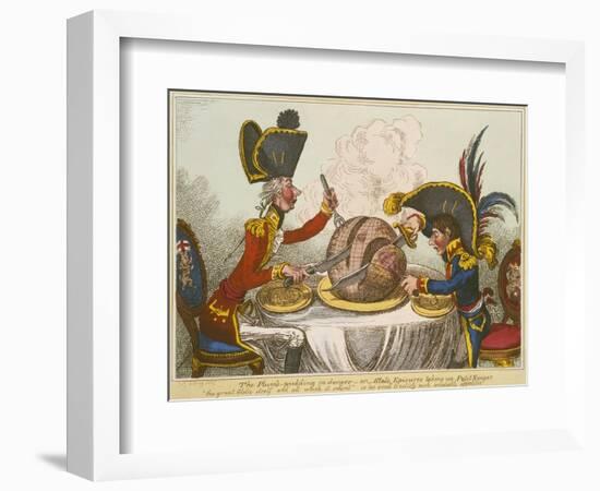 Pitt and Napoleon-James Gillray-Framed Giclee Print