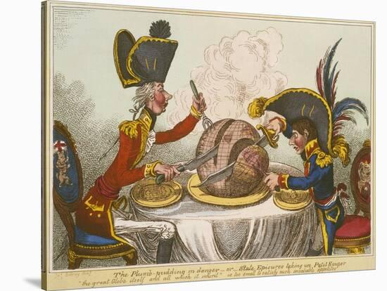 Pitt and Napoleon-James Gillray-Stretched Canvas
