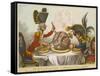 Pitt and Napoleon-James Gillray-Framed Stretched Canvas