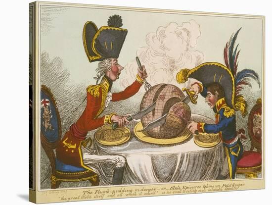 Pitt and Napoleon-James Gillray-Stretched Canvas