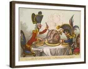 Pitt and Napoleon-James Gillray-Framed Giclee Print