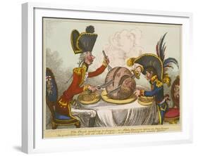 Pitt and Napoleon-James Gillray-Framed Giclee Print