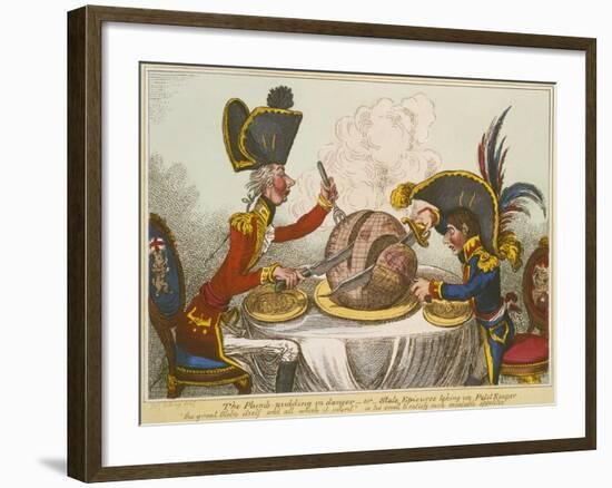 Pitt and Napoleon-James Gillray-Framed Giclee Print