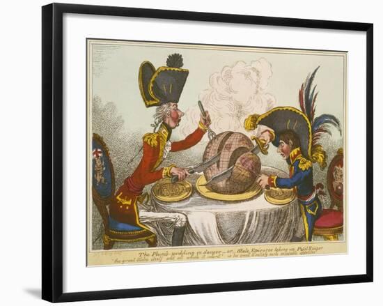 Pitt and Napoleon-James Gillray-Framed Giclee Print