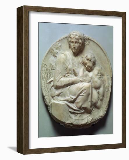 Pitti Tondo, C.1504-Michelangelo Buonarroti-Framed Giclee Print