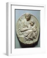 Pitti Tondo, C.1504-Michelangelo Buonarroti-Framed Giclee Print