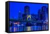 Pittsburgh at Night-Jeff Kreulen-Framed Stretched Canvas