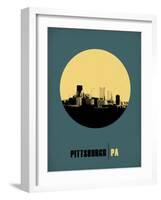 Pittsburgh Circle Poster 1-NaxArt-Framed Art Print