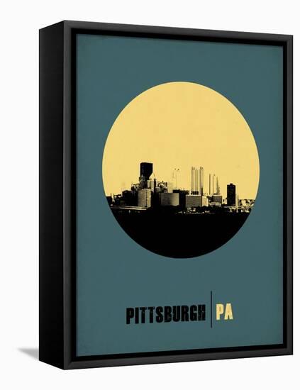 Pittsburgh Circle Poster 1-NaxArt-Framed Stretched Canvas