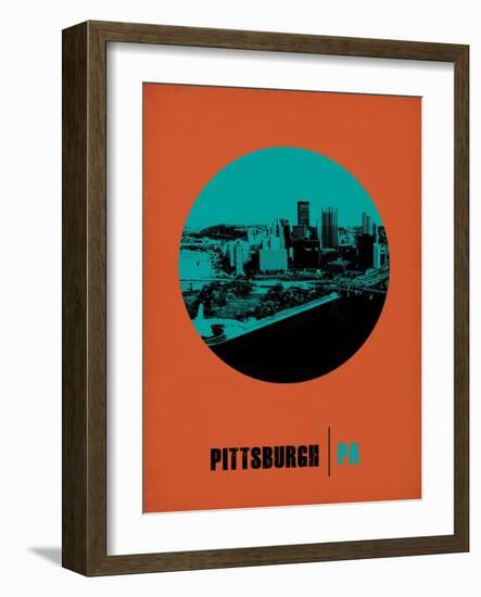 Pittsburgh Circle Poster 1-NaxArt-Framed Art Print