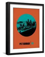 Pittsburgh Circle Poster 1-NaxArt-Framed Art Print