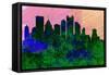 Pittsburgh City Skyline-NaxArt-Framed Stretched Canvas