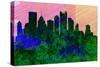 Pittsburgh City Skyline-NaxArt-Stretched Canvas