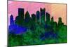 Pittsburgh City Skyline-NaxArt-Mounted Art Print