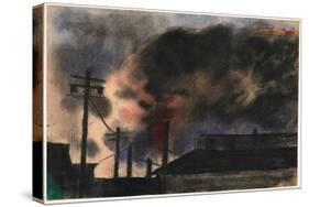 Pittsburgh Factory Scene, 1915-20 (Pastel & Charcoal)-Joseph Stella-Stretched Canvas