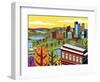 Pittsburgh Incline Autumn Pop-Ron Magnes-Framed Giclee Print