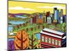 Pittsburgh Incline Autumn Pop-Ron Magnes-Mounted Giclee Print