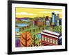 Pittsburgh Incline Autumn Pop-Ron Magnes-Framed Giclee Print