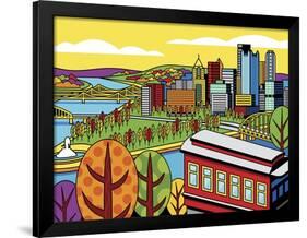 Pittsburgh Incline Autumn Pop-Ron Magnes-Framed Giclee Print