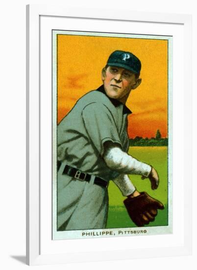 Pittsburgh, PA, Pittsburgh Pirates, Deacon Phillippe, Baseball Card-Lantern Press-Framed Art Print
