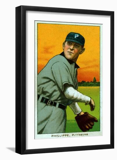 Pittsburgh, PA, Pittsburgh Pirates, Deacon Phillippe, Baseball Card-Lantern Press-Framed Art Print