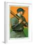 Pittsburgh, PA, Pittsburgh Pirates, Dots Miller, Baseball Card-Lantern Press-Framed Art Print