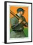 Pittsburgh, PA, Pittsburgh Pirates, Dots Miller, Baseball Card-Lantern Press-Framed Art Print