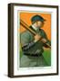 Pittsburgh, PA, Pittsburgh Pirates, Dots Miller, Baseball Card-Lantern Press-Framed Art Print