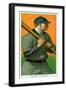 Pittsburgh, PA, Pittsburgh Pirates, Dots Miller, Baseball Card-Lantern Press-Framed Art Print