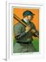 Pittsburgh, PA, Pittsburgh Pirates, Dots Miller, Baseball Card-Lantern Press-Framed Art Print