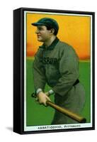 Pittsburgh, PA, Pittsburgh Pirates, Ed Abbaticchio, Baseball Card-Lantern Press-Framed Stretched Canvas