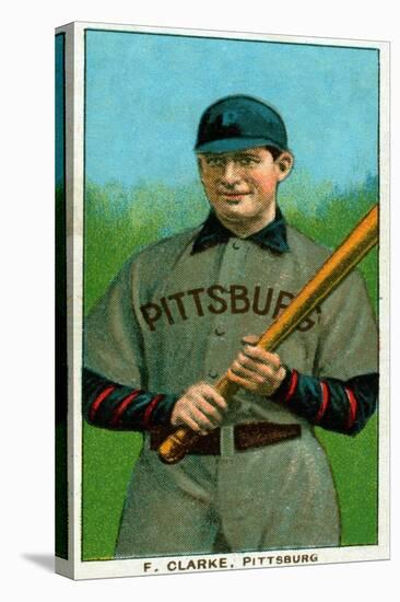 Pittsburgh, PA, Pittsburgh Pirates, F. Clark, Baseball Card-Lantern Press-Stretched Canvas