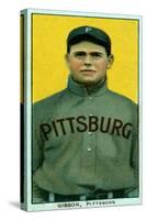 Pittsburgh, PA, Pittsburgh Pirates, George Gibson, Baseball Card-Lantern Press-Stretched Canvas