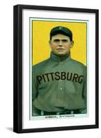 Pittsburgh, PA, Pittsburgh Pirates, George Gibson, Baseball Card-Lantern Press-Framed Art Print