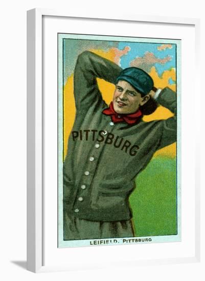 Pittsburgh, PA, Pittsburgh Pirates, Lefty Leifield, Baseball Card-Lantern Press-Framed Art Print