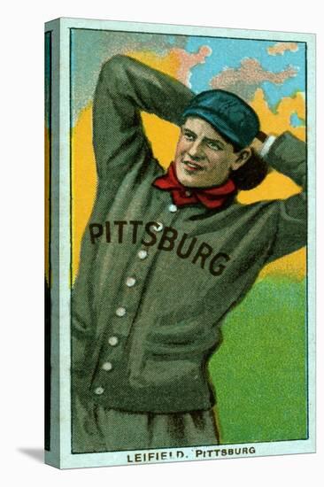 Pittsburgh, PA, Pittsburgh Pirates, Lefty Leifield, Baseball Card-Lantern Press-Stretched Canvas