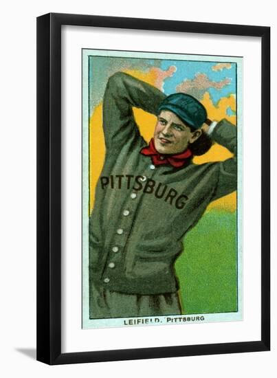 Pittsburgh, PA, Pittsburgh Pirates, Lefty Leifield, Baseball Card-Lantern Press-Framed Art Print