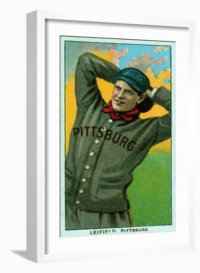 Pittsburgh, PA, Pittsburgh Pirates, Lefty Leifield, Baseball Card-Lantern Press-Framed Art Print