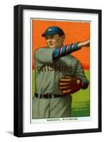 Pittsburgh, PA, Pittsburgh Pirates, Nick Maddox, Baseball Card-Lantern Press-Framed Art Print