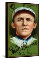Pittsburgh, PA, Pittsburgh Pirates, Robert Byrne, Baseball Card-Lantern Press-Framed Stretched Canvas