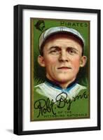 Pittsburgh, PA, Pittsburgh Pirates, Robert Byrne, Baseball Card-Lantern Press-Framed Art Print