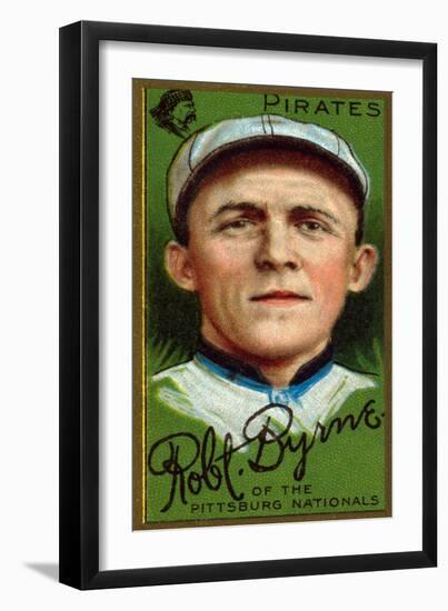 Pittsburgh, PA, Pittsburgh Pirates, Robert Byrne, Baseball Card-Lantern Press-Framed Art Print