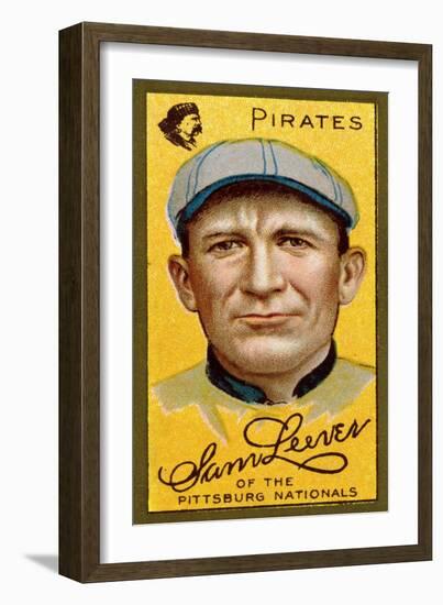Pittsburgh, PA, Pittsburgh Pirates, Sam Leever, Baseball Card-Lantern Press-Framed Art Print