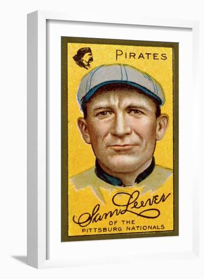 Pittsburgh, PA, Pittsburgh Pirates, Sam Leever, Baseball Card-Lantern Press-Framed Art Print