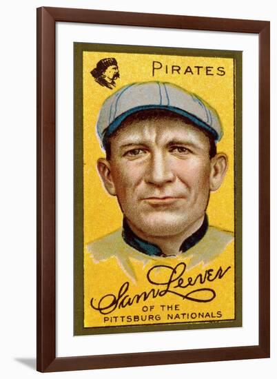 Pittsburgh, PA, Pittsburgh Pirates, Sam Leever, Baseball Card-Lantern Press-Framed Art Print