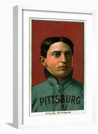 Pittsburgh, PA, Pittsburgh Pirates, Vic Willis, Baseball Card-Lantern Press-Framed Art Print