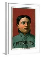 Pittsburgh, PA, Pittsburgh Pirates, Vic Willis, Baseball Card-Lantern Press-Framed Art Print