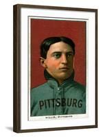 Pittsburgh, PA, Pittsburgh Pirates, Vic Willis, Baseball Card-Lantern Press-Framed Art Print