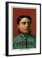 Pittsburgh, PA, Pittsburgh Pirates, Vic Willis, Baseball Card-Lantern Press-Framed Art Print