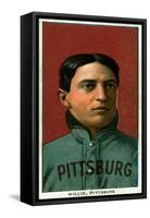 Pittsburgh, PA, Pittsburgh Pirates, Vic Willis, Baseball Card-Lantern Press-Framed Stretched Canvas